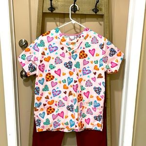 JWS Fundamentals by White Swan women’s scrub top -SZ S